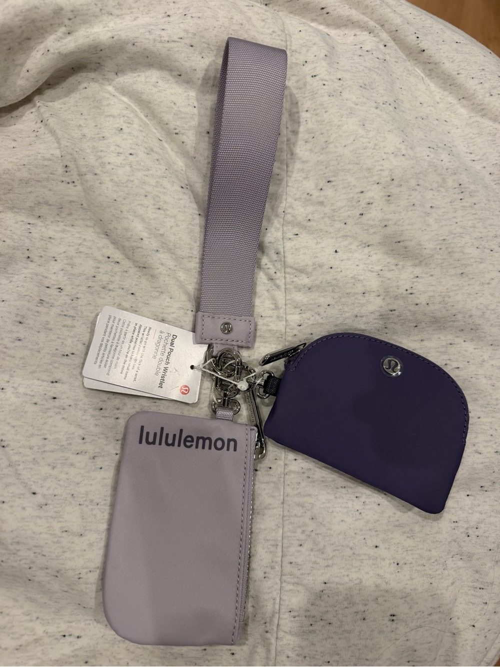 Lululemon NWT Dual Pouch Wristlet Faint Lavender / Grape Mist